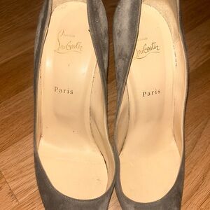 Christian Louboutin Elegant Gray Heels